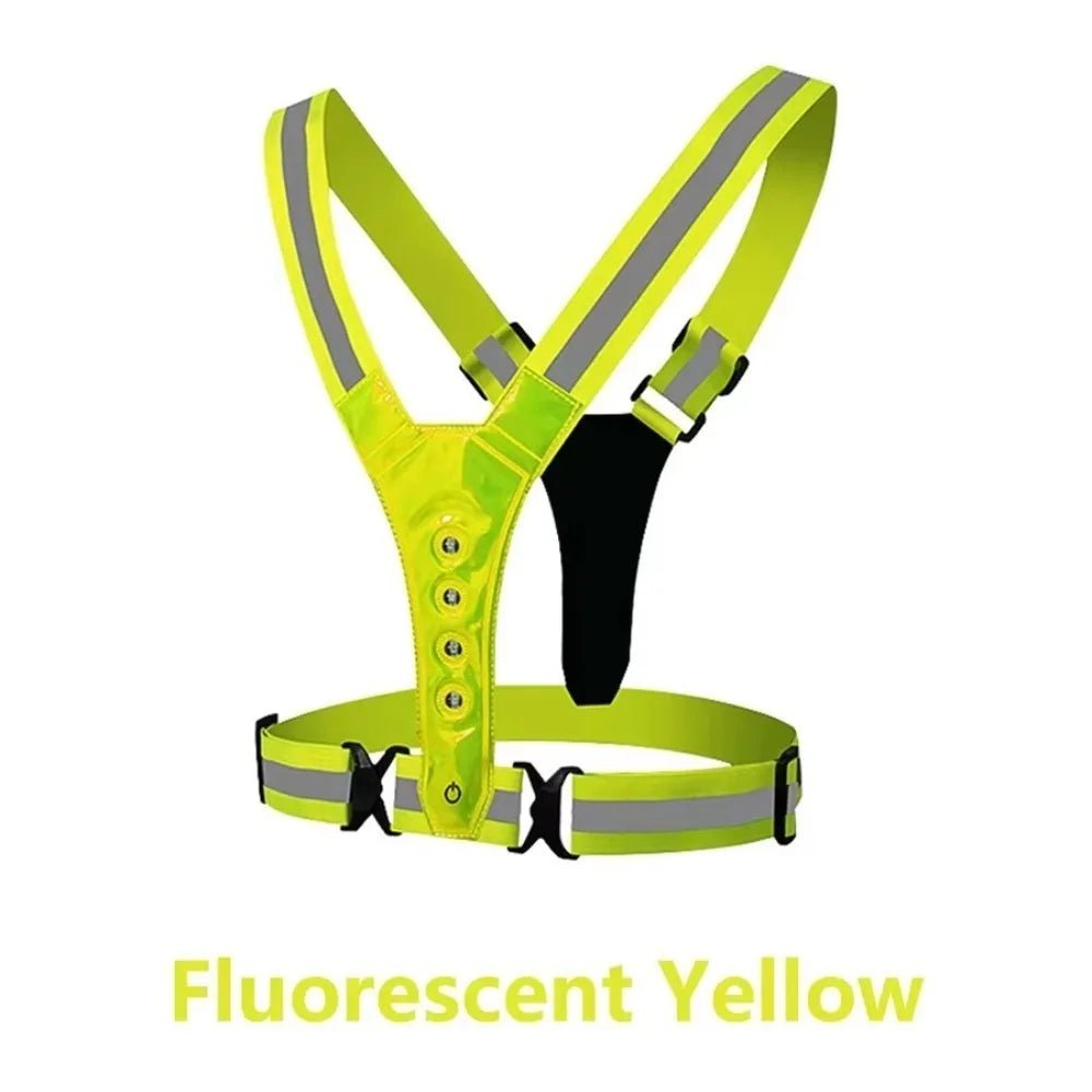 Gilet de Sécurité LED Ajustable | Visibilité Maximale pour Entraînements Nocturnes
