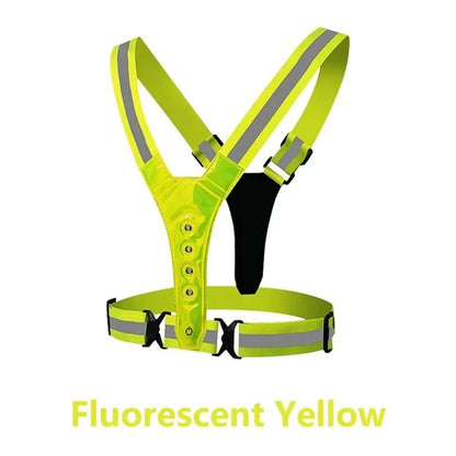 Gilet de Sécurité LED Ajustable | Visibilité Maximale pour Entraînements Nocturnes