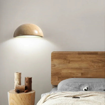 Applique Murale LED en Pierre Naturelle | Éclairage Ambiant Chaleureux et Économe
