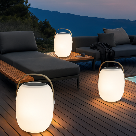 Lampe Solaire Portable pour Patio | Éclairage Écologique et Élégant