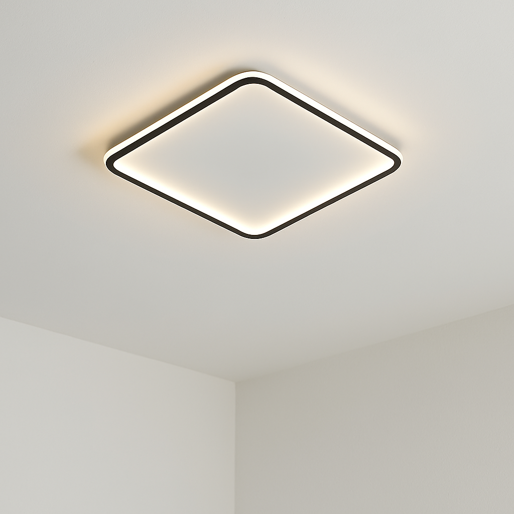 Lampe de Plafond Carrée Scandinave | Éclairage Ambiant Élégant et Apaisant