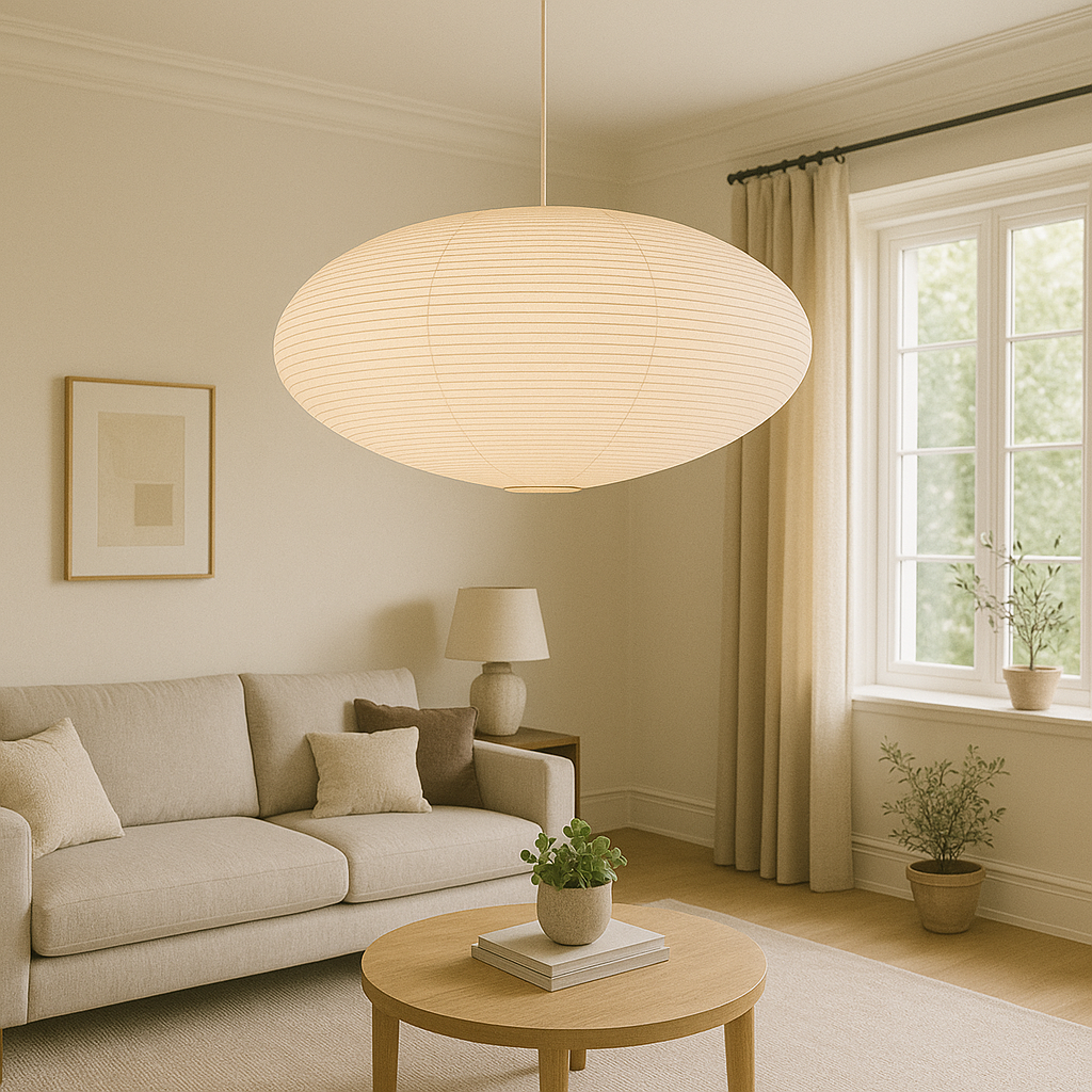 Lampe Suspendue en Papier Wabi | Élégance Vintage et Atmosphère Chaleureuse