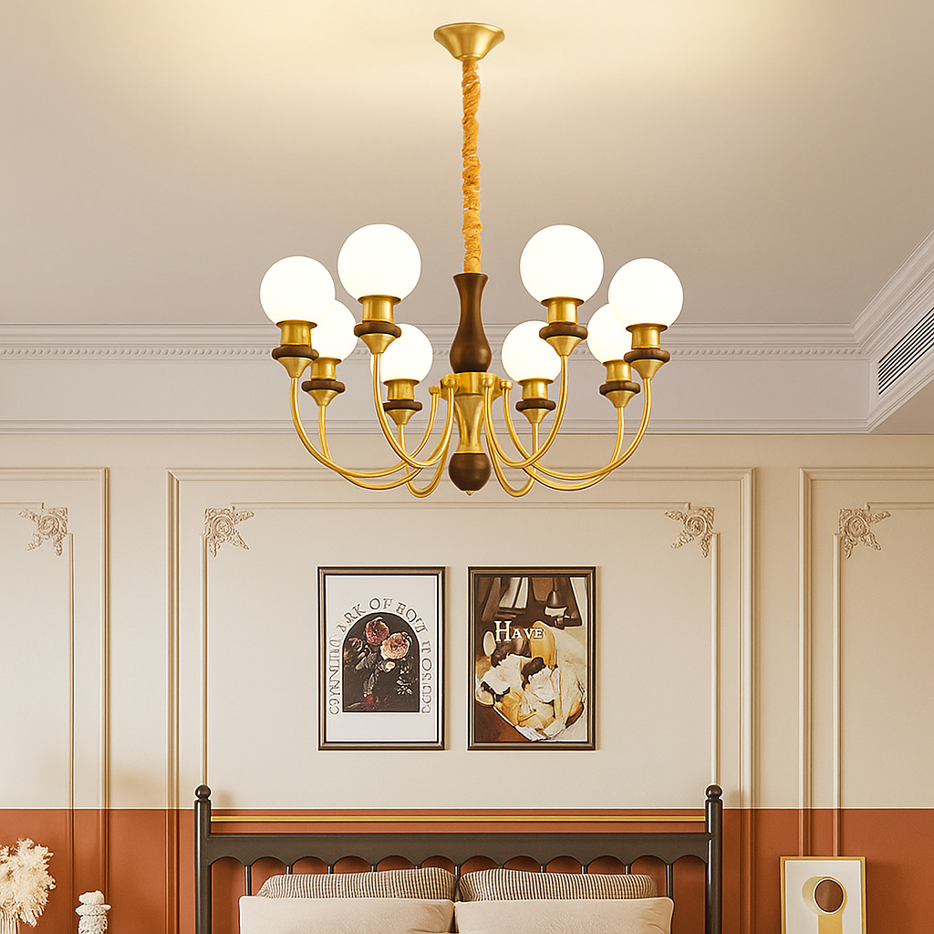 Lustre Médiéval Élégant en Métal | Ambiance Chaleureuse et Luxueuse