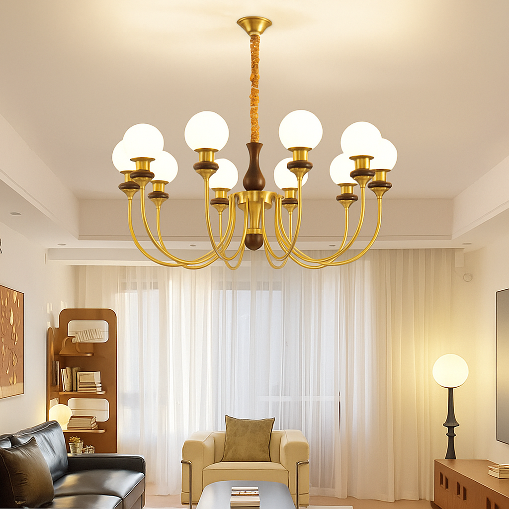 Lustre Médiéval Élégant en Métal | Ambiance Chaleureuse et Luxueuse