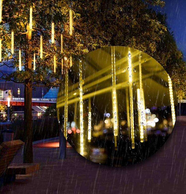 Lumières LED Météores Étanches | Effet Magique pour Décor Extérieur