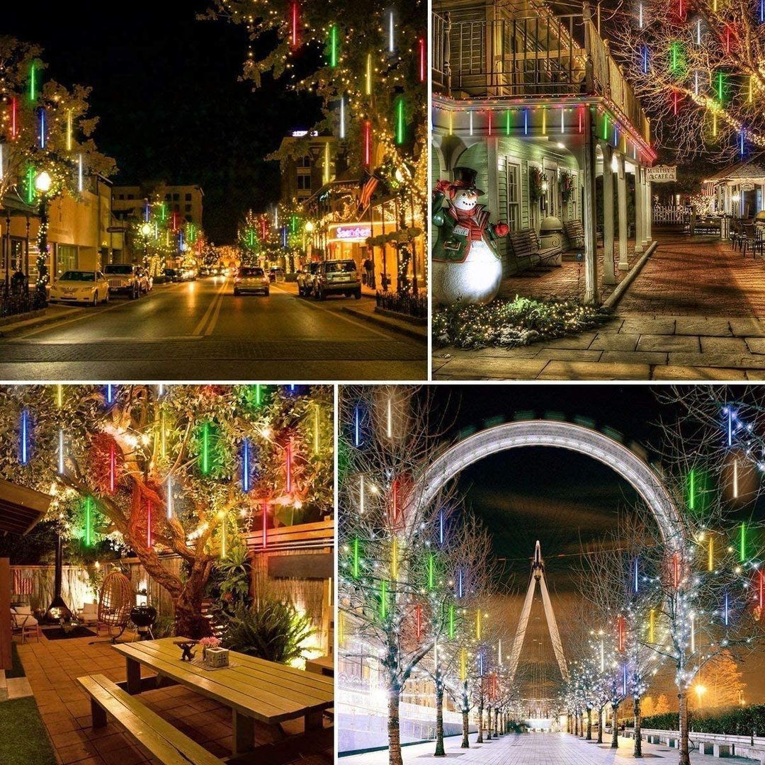 Lumières LED Météores Étanches | Effet Magique pour Décor Extérieur