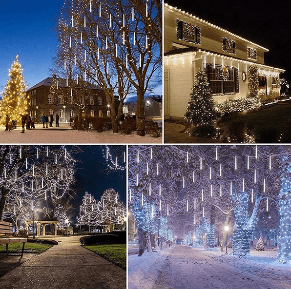 Lumières LED Météores Étanches | Effet Magique pour Décor Extérieur
