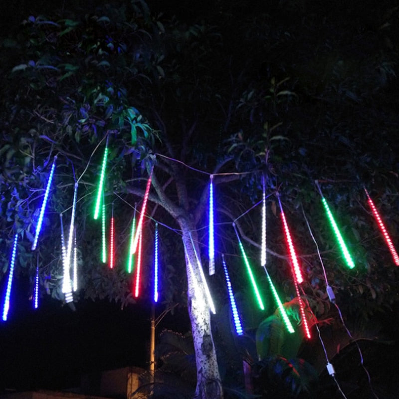 Lumières LED Météores Étanches | Effet Magique pour Décor Extérieur