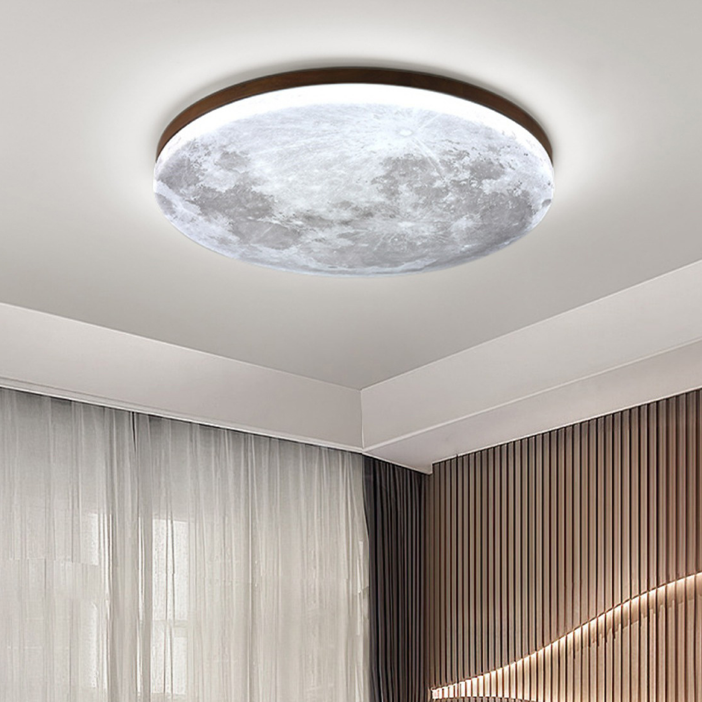 Lampe de Plafond Lune Dimmable | Ambiance Chaleureuse et Éclatante