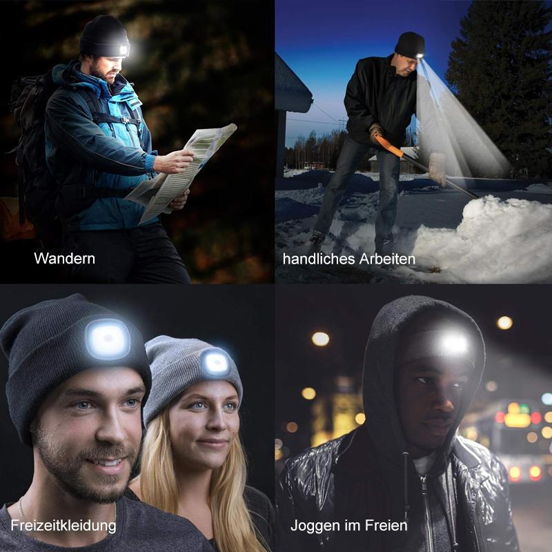 Bonnet LED Rechargeable pour Activités Extérieures | Chaud, Pratique et Confortable