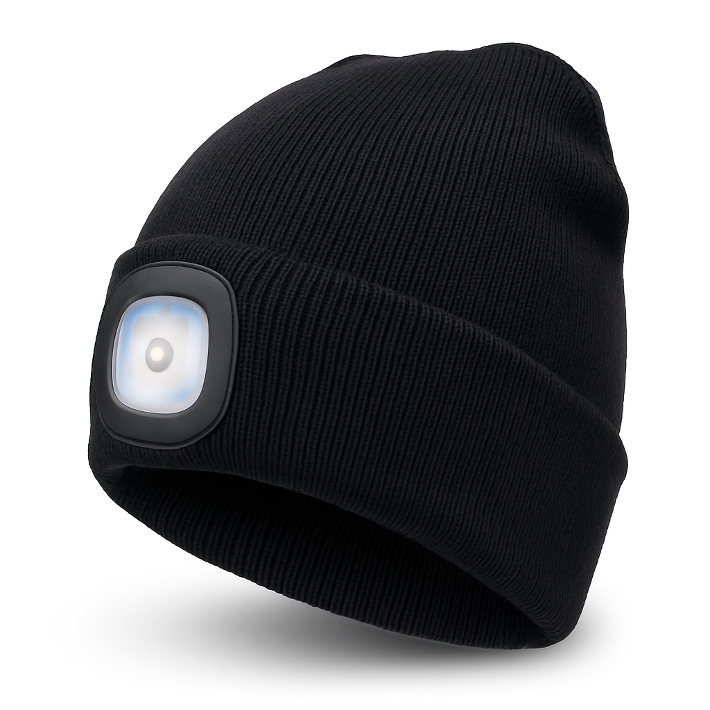 Bonnet LED Rechargeable pour Activités Extérieures | Chaud, Pratique et Confortable