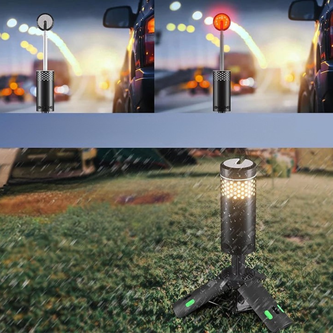 Lampe de Camping LED Rechargeable | Trépied Pliable et Résistant aux Intempéries