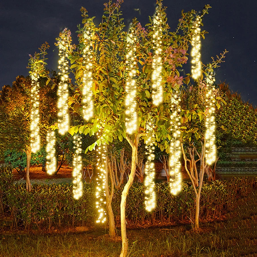 Guirlande LED Extérieure Pluie de Météores | Ambiance Magique pour Événements Festifs
