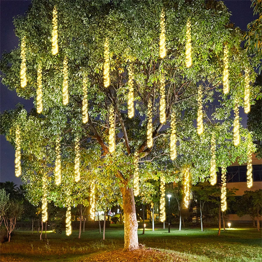 Guirlande LED Pluie de Météores | Ambiance Magique pour Extérieur