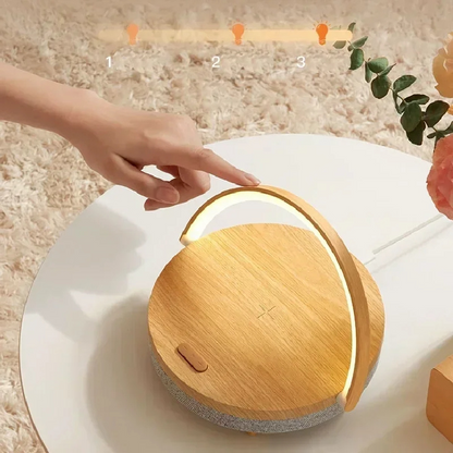 Lampe de Table Multifonctionnelle | Chargeur Sans Fil et Haut-Parleur Bluetooth