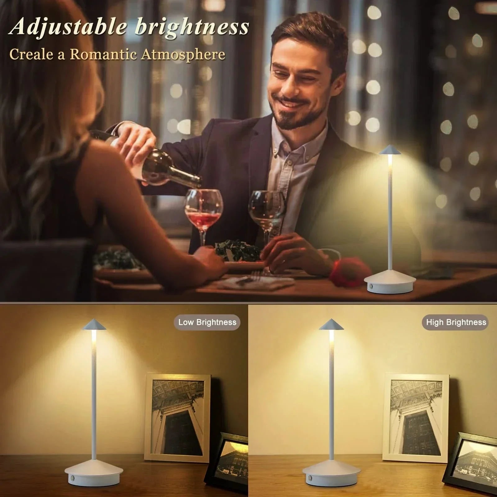 Lampe de Table Tactile Rechargeable | Éclairage Pratique et Élégant