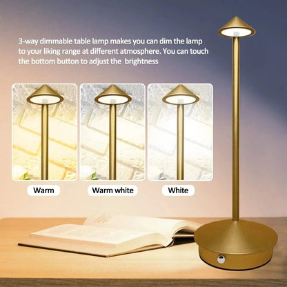 Lampe de Table Tactile Rechargeable | Éclairage Pratique et Élégant