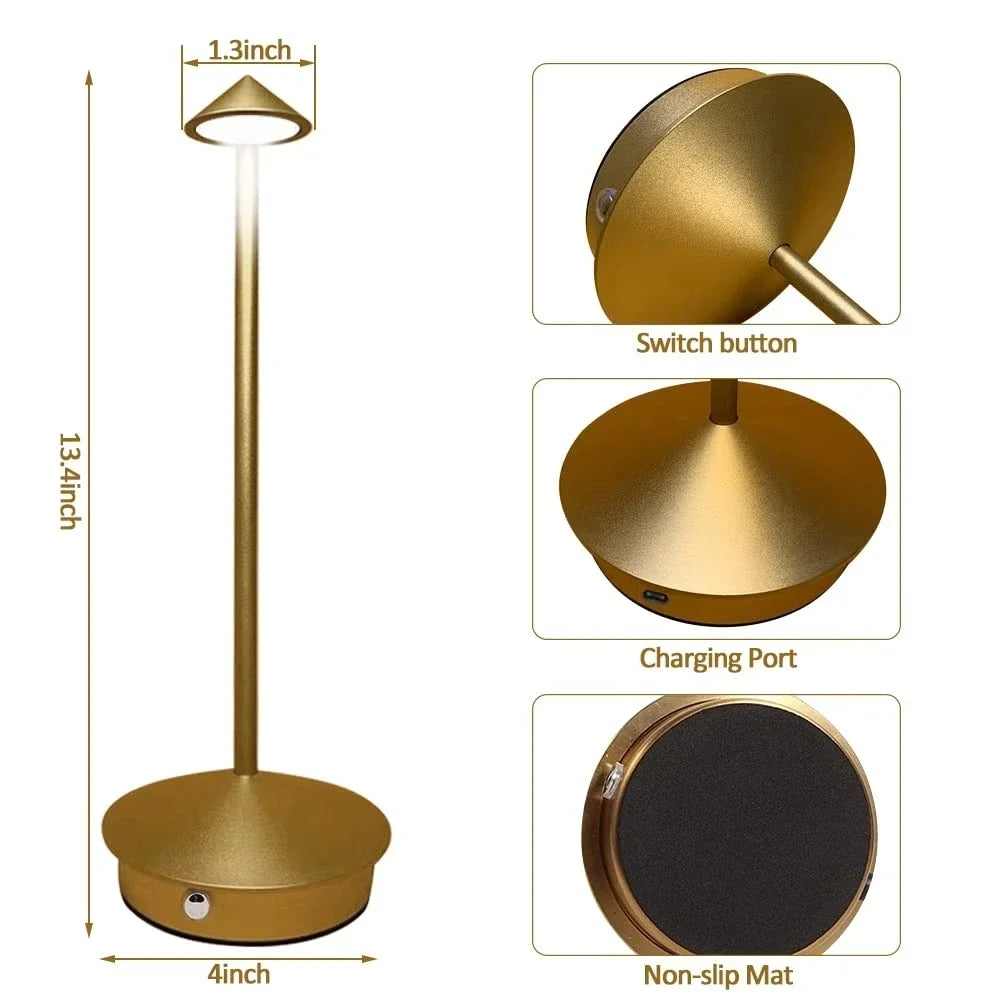 Lampe de Table Tactile Rechargeable | Éclairage Pratique et Élégant