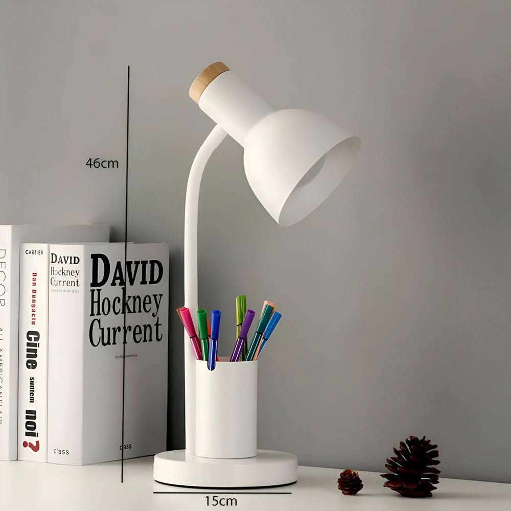 Lampe de Bureau LED Moderne | Support à Stylo et Trois Modes de Couleur