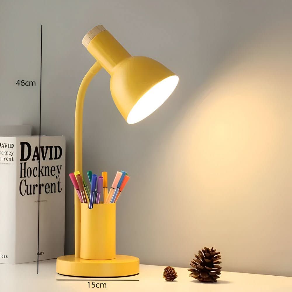 Lampe de Bureau LED Moderne | Support à Stylo et Trois Modes de Couleur