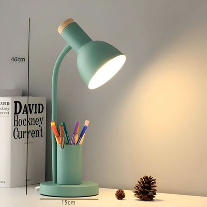 Lampe de Bureau LED Moderne | Support à Stylo et Trois Modes de Couleur