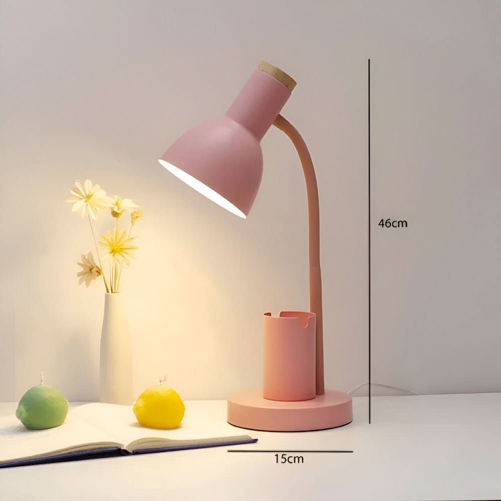 Lampe de Bureau LED Moderne | Support à Stylo et Trois Modes de Couleur