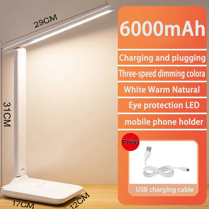 Lampe de Bureau LED Rechargeable | Commande Tactile et Protection des Yeux