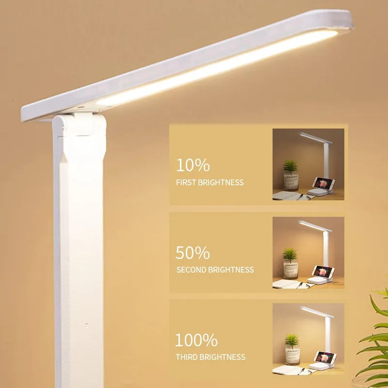 Lampe de Bureau LED Rechargeable | Commande Tactile et Protection des Yeux