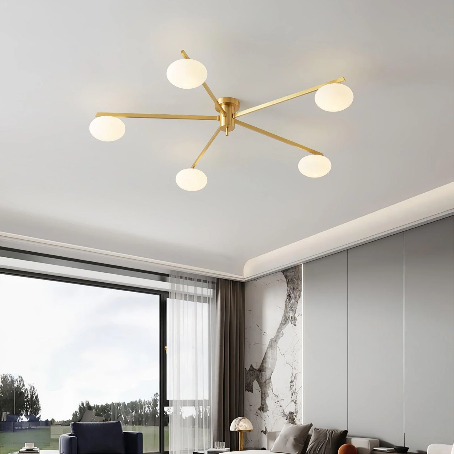 Lampe de Plafond Moderne Minimaliste | Éclairage Ambiant Élégant et Accueillant