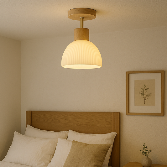 Lampe de Plafond Contemporaine en Verre | Élégance et Atmosphère Chaleureuse