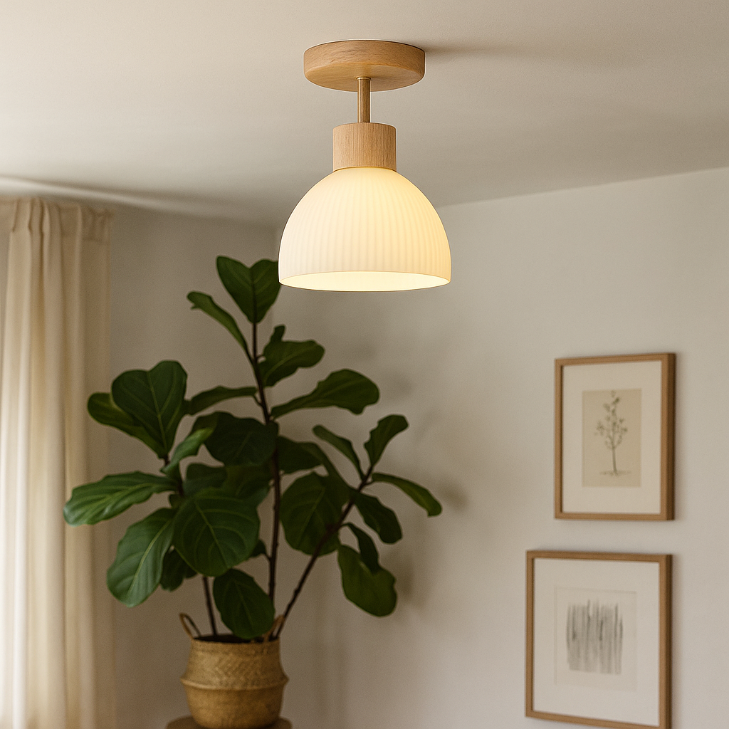 Lampe de Plafond Contemporaine en Verre | Élégance et Atmosphère Chaleureuse