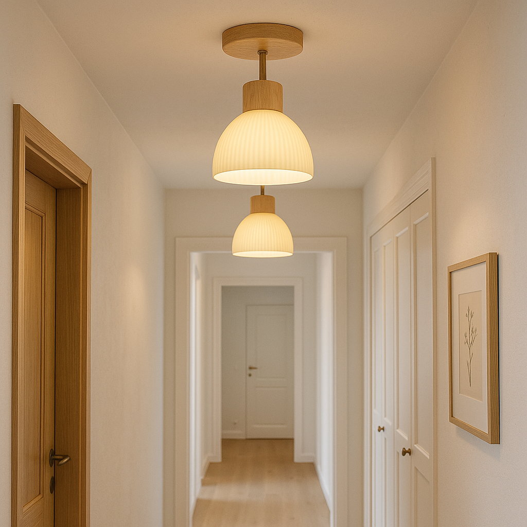 Lampe de Plafond Contemporaine en Verre | Élégance et Atmosphère Chaleureuse
