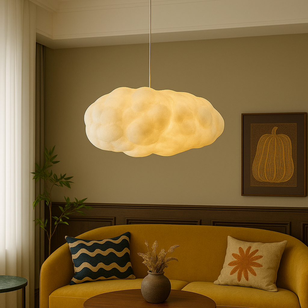 Lampe Pendante Nuage LED | Éclairage Doux et Atmosphère Chaleureuse