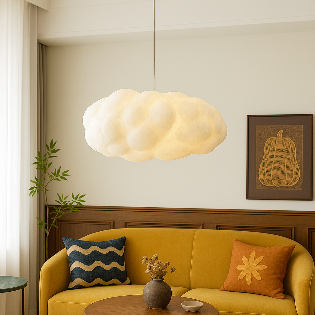 Lampe Pendante Nuage LED | Éclairage Doux et Atmosphère Chaleureuse