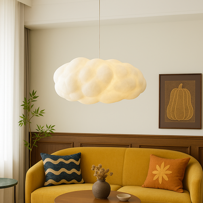 Lampe Pendante Nuage LED | Éclairage Doux et Atmosphère Chaleureuse