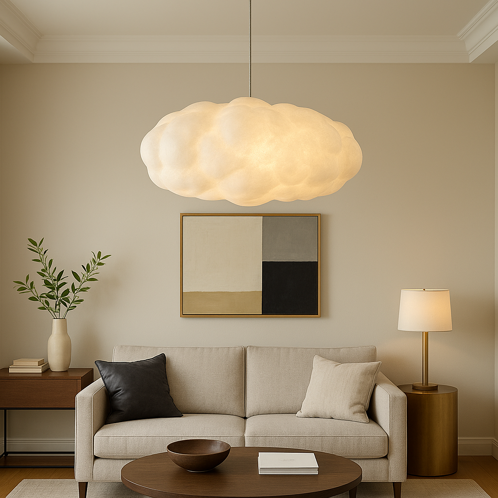 Lampe Pendante Nuage LED | Éclairage Doux et Atmosphère Chaleureuse