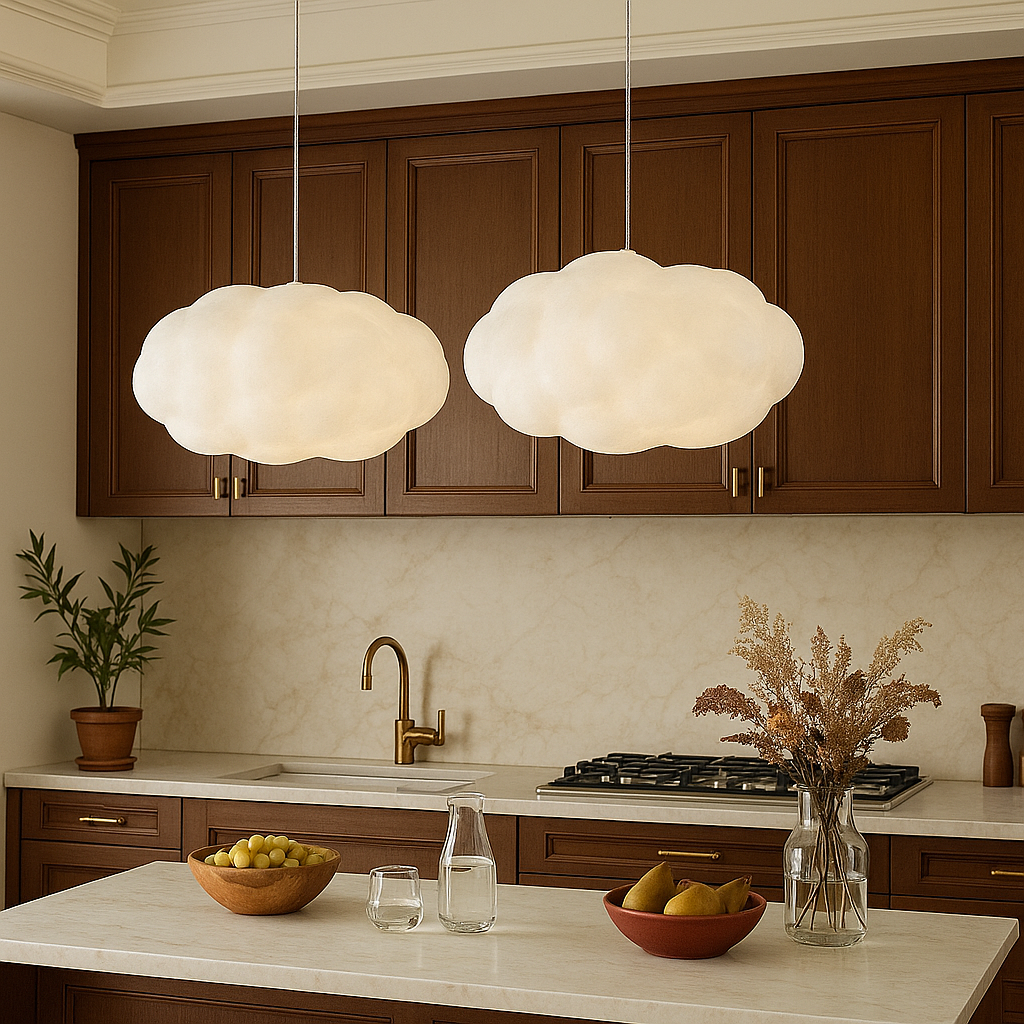 Lampe Pendante Nuage LED | Éclairage Doux et Atmosphère Chaleureuse