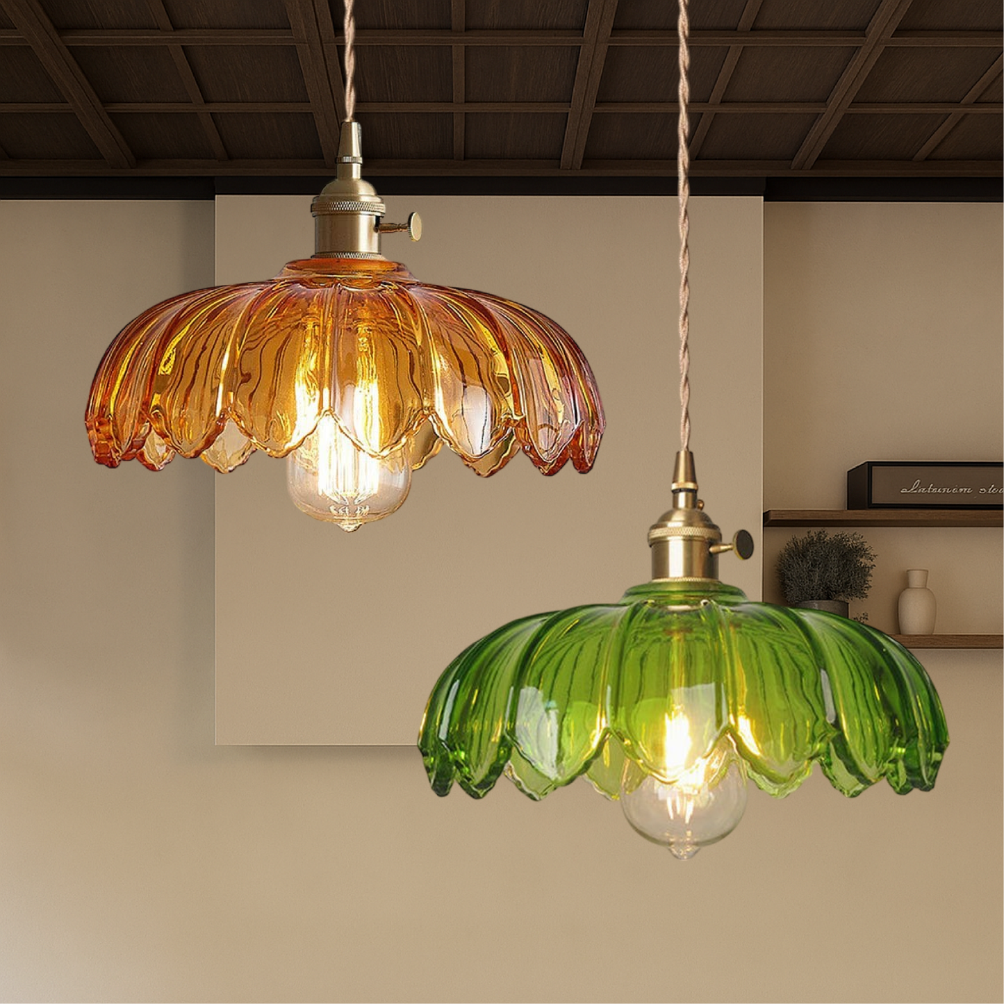 Lampe Suspendue en Verre | Design Élégant et Atmosphère Chaleureuse