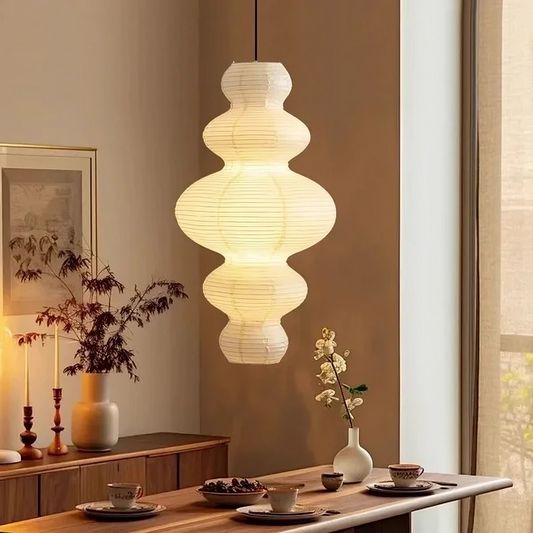 Lampe Suspendue en Papier de Riz | Design Contemporain et Éclairage Ambiant
