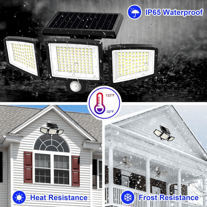 Lumière de Sécurité Solaire | Ultra-brillante avec Détection de Mouvement
