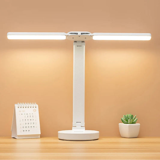 Lampe de Bureau LED Rechargeable | Éclairage Ajustable et Amie des Yeux