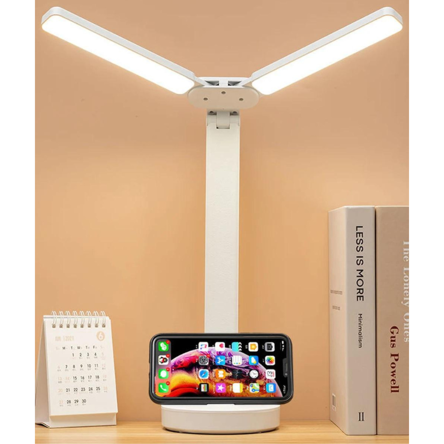 Lampe de Bureau LED Rechargeable | Éclairage Ajustable et Amie des Yeux