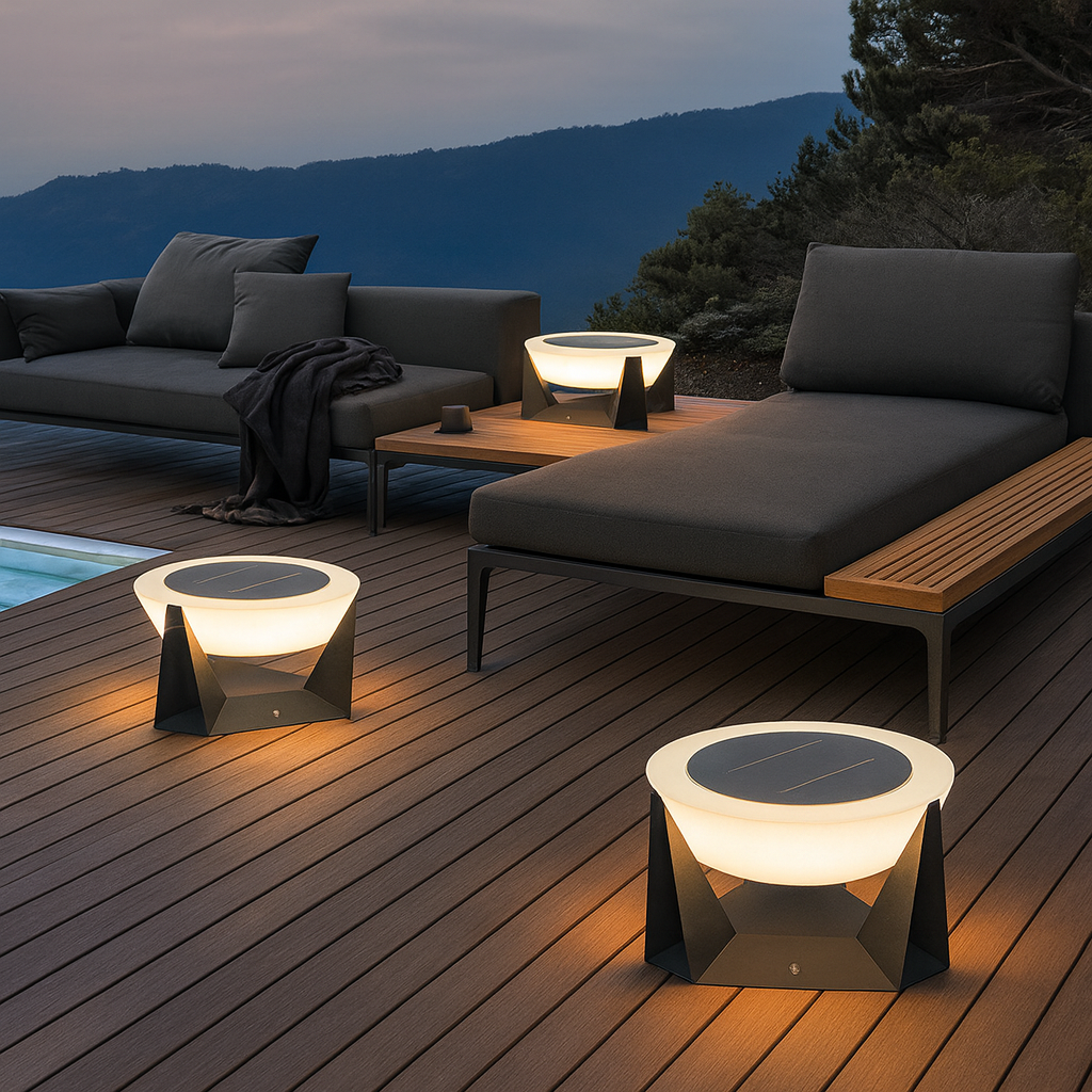 Lampe Solaire de Patio | Design Contemporain et Écologique