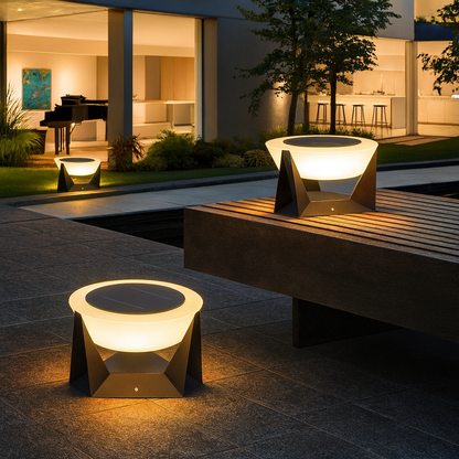 Lampe Solaire de Patio | Design Contemporain et Écologique