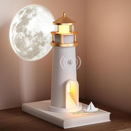 Lampe de Nuit en Forme de Lune | Projection 3D et Ambiance Apaisante