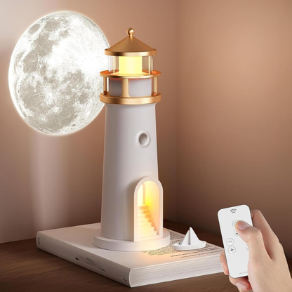 Lampe de Nuit en Forme de Lune | Projection 3D et Ambiance Apaisante