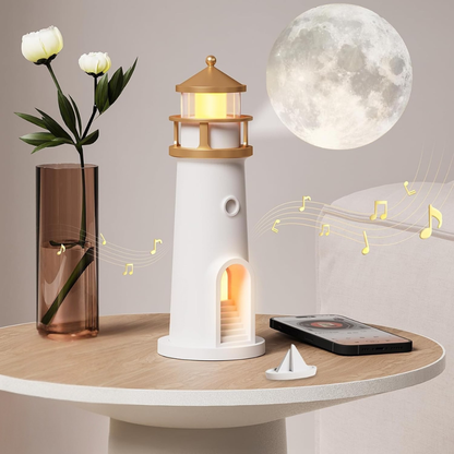 Lampe de Nuit en Forme de Lune | Projection 3D et Ambiance Apaisante