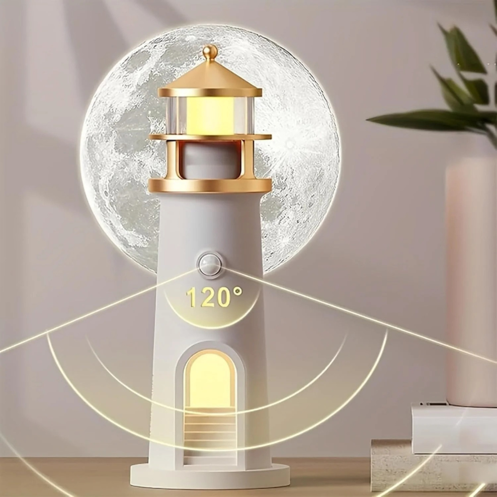 Lampe de Nuit en Forme de Lune | Projection 3D et Ambiance Apaisante