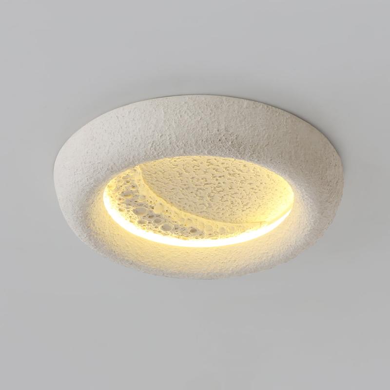 Plafonnier Atmosphérique en Résine | Éclairage Dimmable Inspiré par la Lune