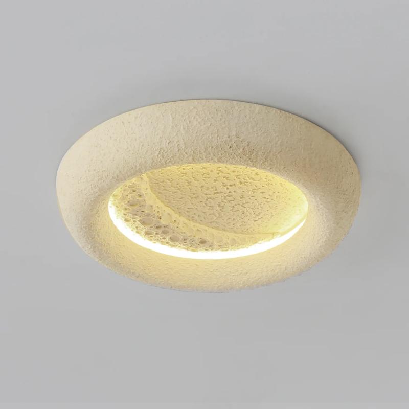 Plafonnier Atmosphérique en Résine | Éclairage Dimmable Inspiré par la Lune
